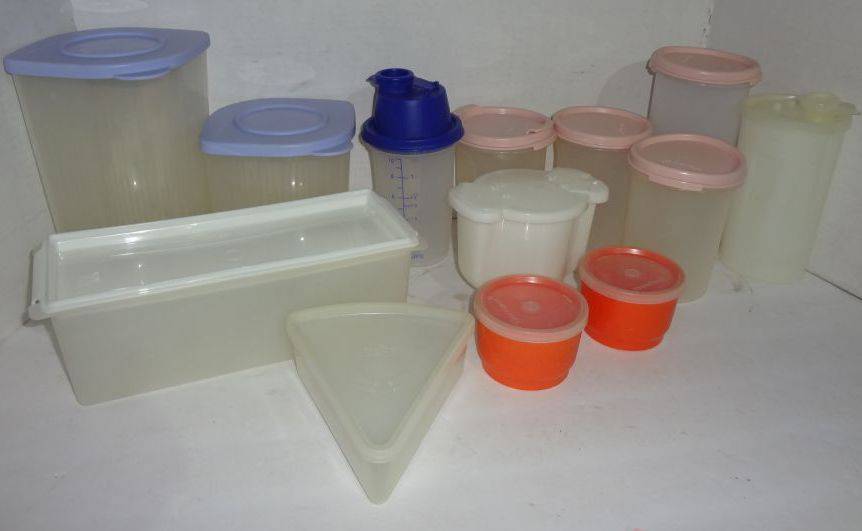Tupperware canisters are available in different sizes. The giant