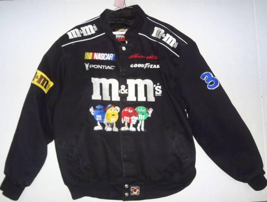 Mens XL Vintage USA Made M&M Nascar Racing Jacket, #36 Ernie Irvan