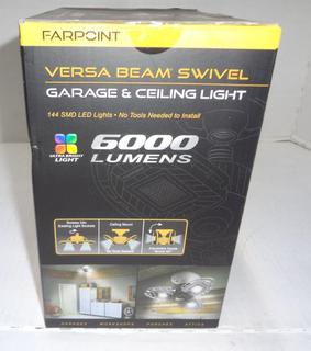 Versa beam swivel garage store and ceiling light