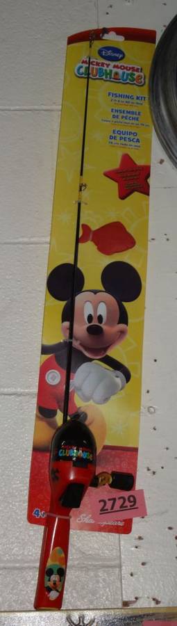 Brand New Never Used Shakespeare Kids Mickey Mouse Clubhouse Fishing Rod  Kit, Complete with Rod, Reel, Line & Practice Casting Fish, 2'6 Auction