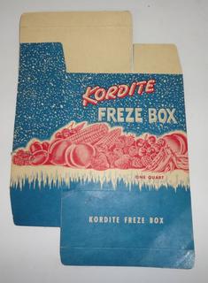 Vintage Pair Kordite Quart Freezer Boxes New Old Stock Never Used