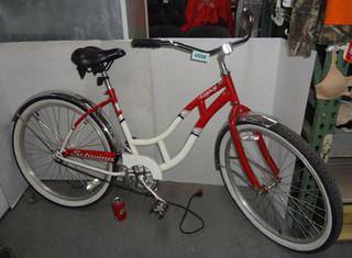 schwinn legacy beach cruiser red and white