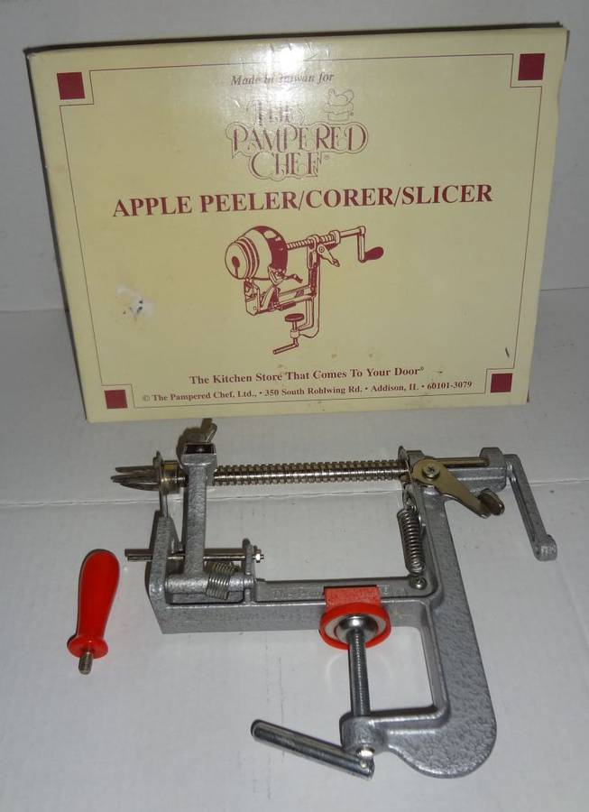 Pampered Chef Apple Peeler, Corer, Slicer, Great Condition, Clamps