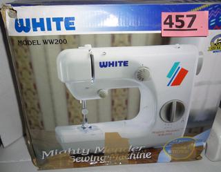 White Mighty Mender Sewing Machine Model WW200, Untested As-Is