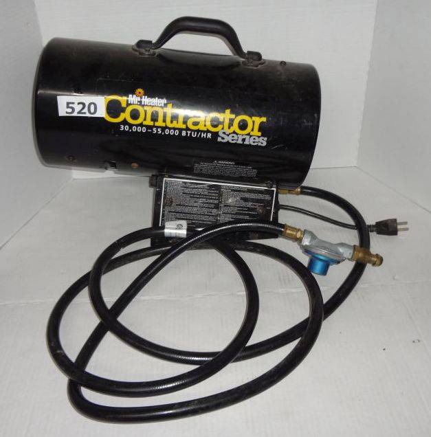 Propane Heater Mr. Heater Contractor Series, 30,000-55,000 BTU/HR, Worked  When Stored, but Sold AS IS, Looks Good, 16.5L Auction | 1BID