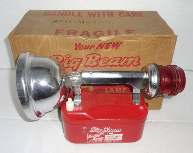 New Old Stock Big Beam NO. 164 Beacon Lamp in Original Box, UC 