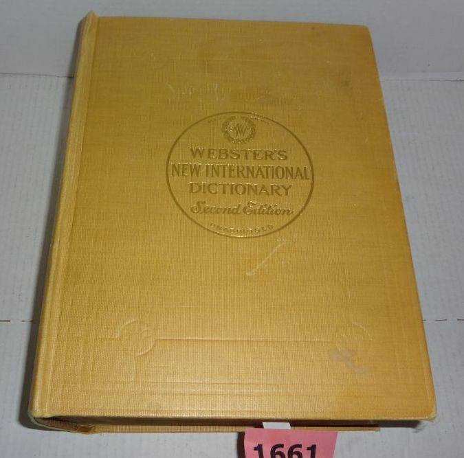 Webster's New International Dictionary Second Edition