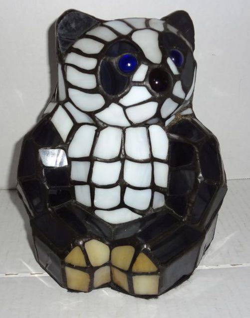 stained glass bear lamp