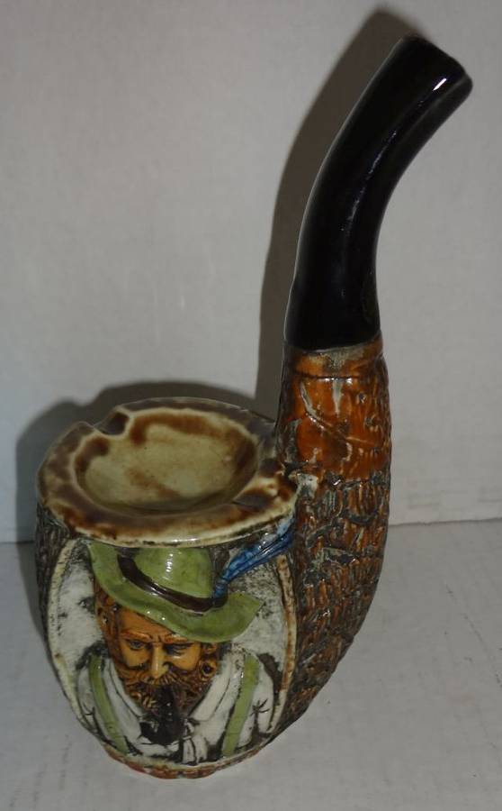 tobacco pipe ashtray Old Mindestin Tobacco Pipe Ashtray Ceramic Decanter, Germany, Very Good  Condition, 2 3/4