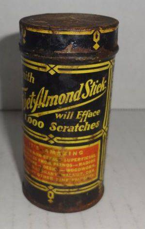 Vintage Zenith Tibet Almond Stick Scratch Remover, Advertising Tin &  Contents, Good Condition, 3 1/2 x 1 1/2 Auction