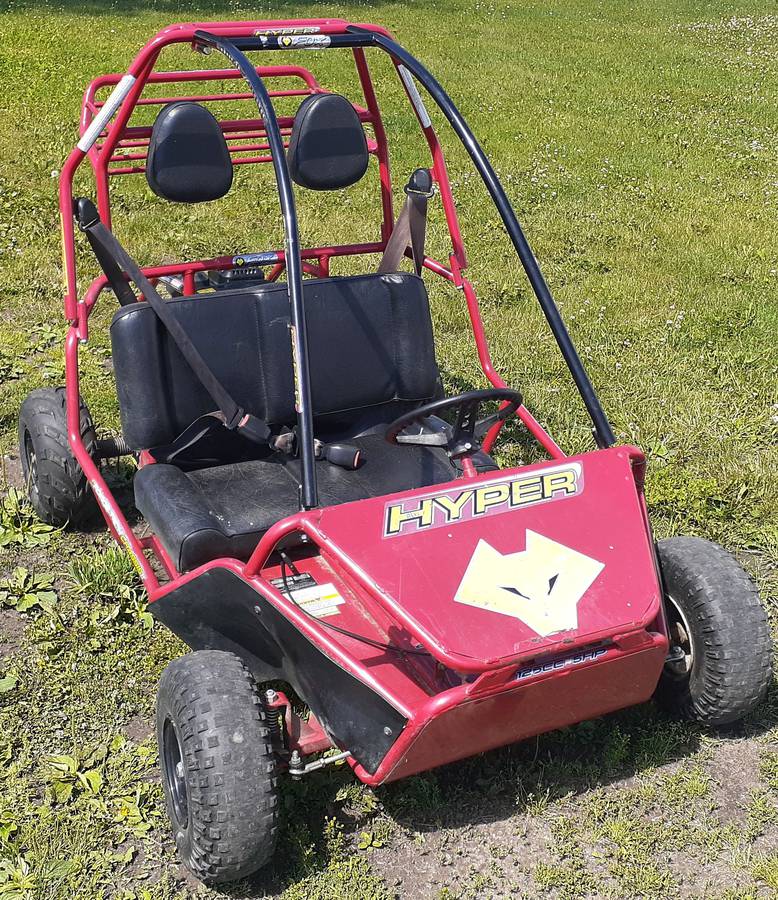 Hyper 2 Seat Go Kart Runs Drives Great Adjustable Seat Belts