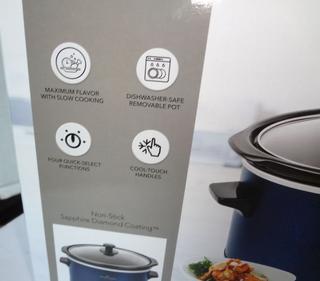 New In Box Kalorik Sapphire Diamond 4 Qt Slow Cooker Non Stick