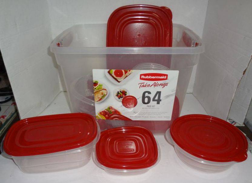 Rubbermaid Take Along 64 Piece Food Storage Containers 