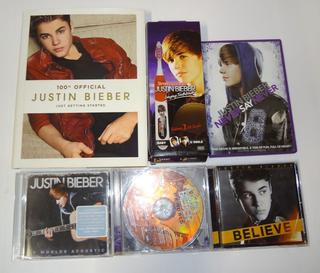 Justin Bieber Lot Includes: Hardcover Biography Book, Never Say