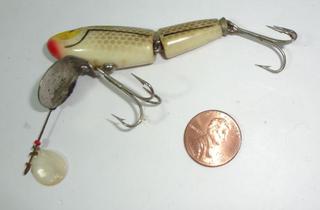 Vintage Jointed Miracle Minnow Fishing Lure, No. 472-2, Good