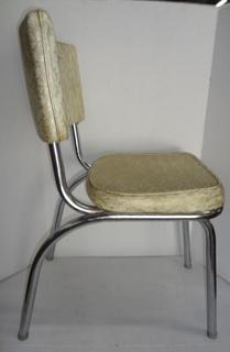 Vintage Vinyl and Metal Chair From The Louisville Chair Co, Small Hole In  Cushion But Looks Good Condition Otherwise, 17 1/2W x 19D x 30H Auction