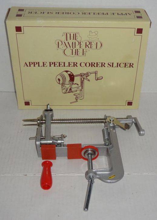 The Pampered Chef 2430 Counter Clamp Apple Peeler Corer Slicer