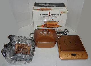 At Auction: (3) COPPER CHEF PANS