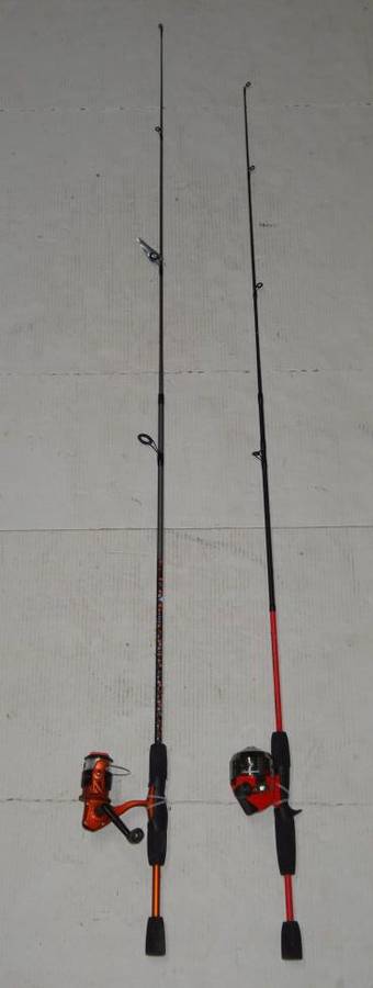 Two Fishing Poles, Shakespeare Amphibian Open Face 65L, Shakespeare Reverb  Closed Face 65, Very Good Condition Auction
