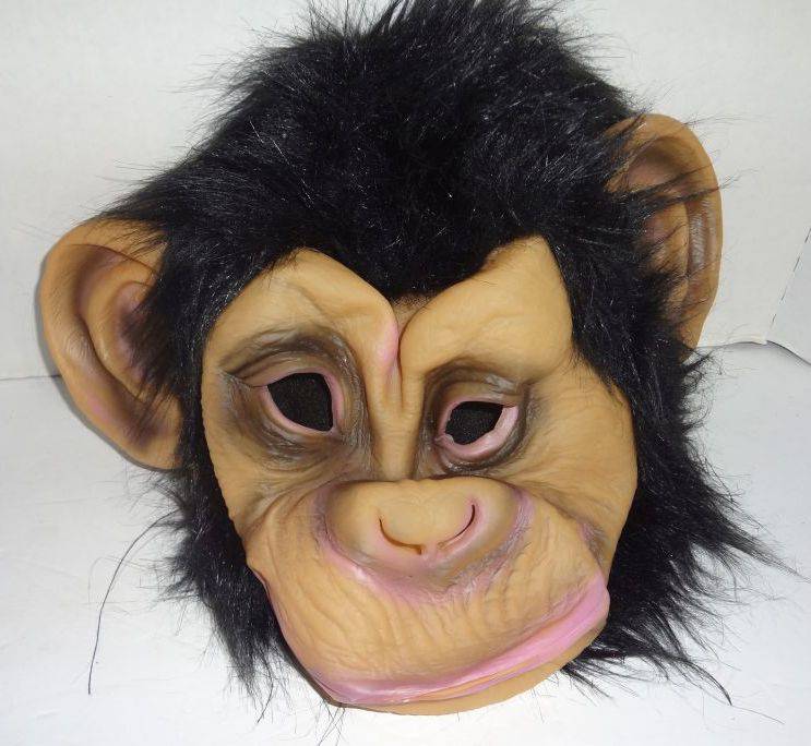 Halloween Costume Mask With Wig Gorilla Monkey Very Good