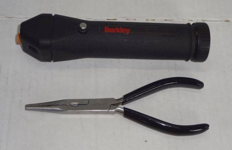 Battery Powered Berkley Fish Hook Sharpener, Needle Nose Pliers