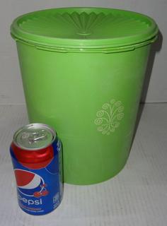 Vintage Tupperware Servalier Canister Container Green Apple