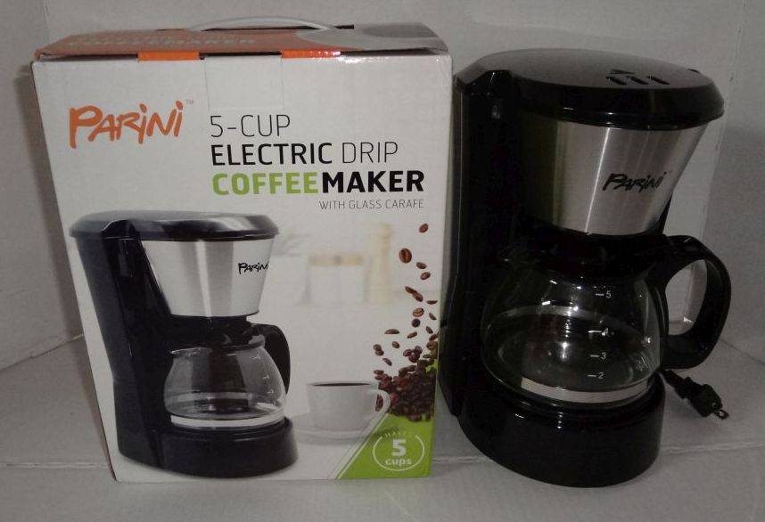 Parini 5-Cup Compact Drip Coffee Maker NEW