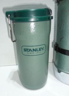 Stanley Thermos Lot: Quart Wide Mouth Thermos With Handle and 16 Oz Stanley  Cup With Carabiner Tab and Locking Lid Cover, Great For Work, Hunting or  Travel, Very Good Condition Auction