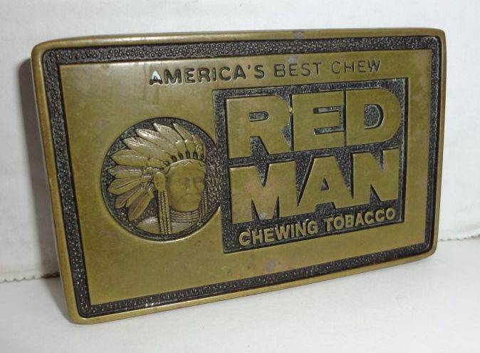 red man belt buckle