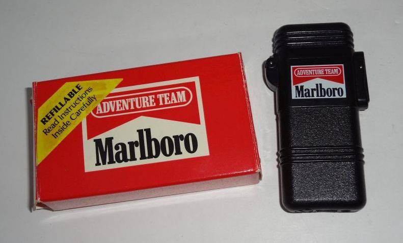 Adventure Team Marlboro Butane Lighter, Refill And Flame 