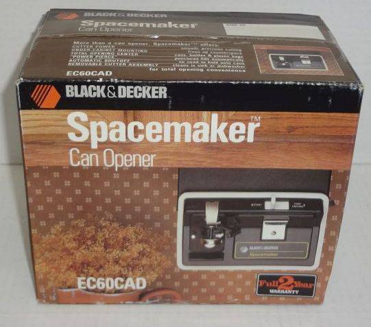 Black & Decker Spacemaker Can Opener, Model EC 60 CAD, Factory Sealed, 8W  x 5D x 5 1/2H Auction