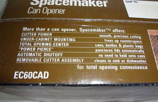 Black & Decker Spacemaker Under Cabinet Can Opener EC-60CAD Excellent  Complete