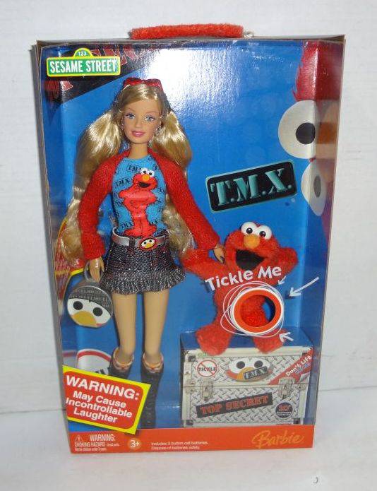 Barbie and Elmo Sesame Street Doll, New in Unopened Box, Elmo Does