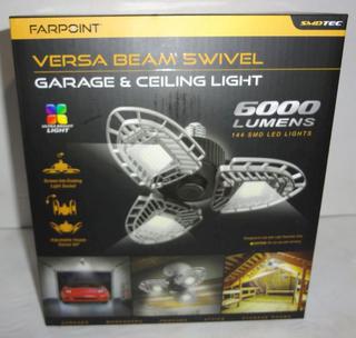 farpoint versa beam swivel garage and ceiling light