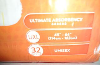 5 Packages Assurance Overnight Underwear, Unisex, One Pack of 32