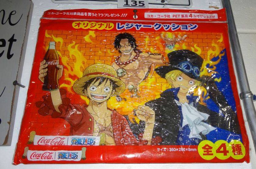 Japanese One Piece Anime With Coca Cola Advertising Foam Mat New In Package 14 W X 10 H Auction 1bid