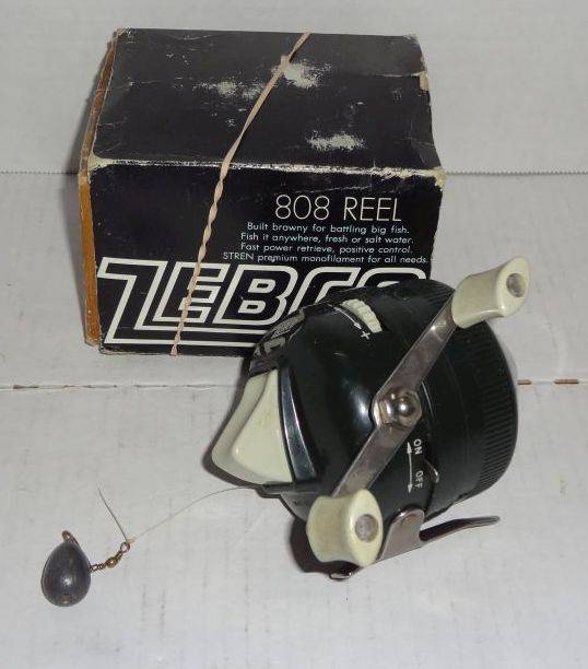 Original Box with Instructions Vintage Zebco 808 Spincast Reel in Rare  Green, Very Good Condition, 5 x 4 x 4 Auction
