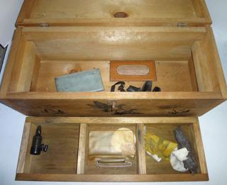 Sold at Auction: Vintage Wood Mattamuskeet Field Box w/ Tray