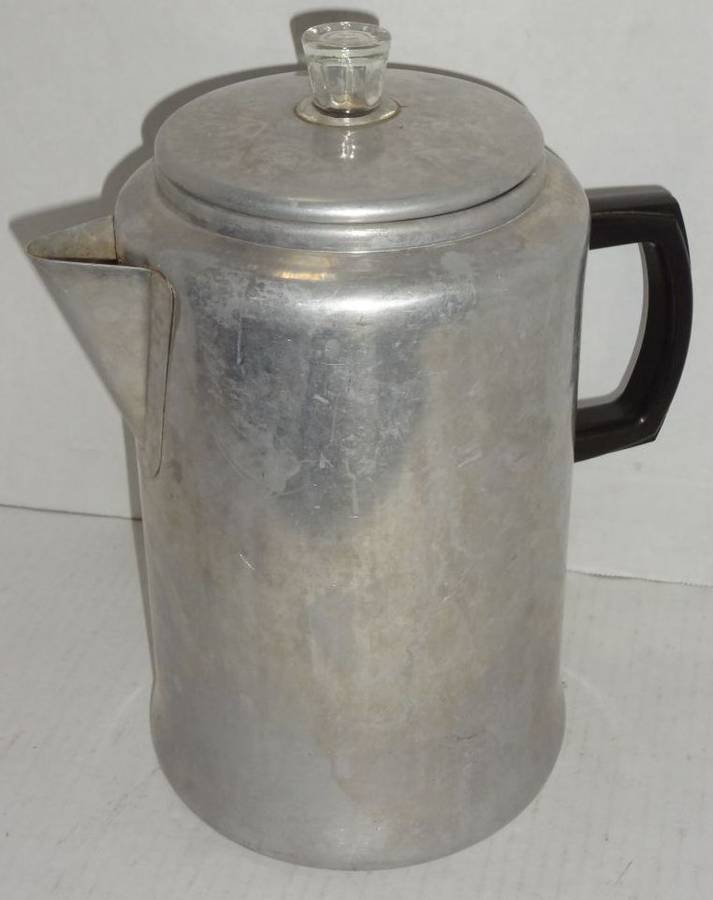 Vintage Aluminum Century Coffee Pot, Coffee Percolator, 5 Cup