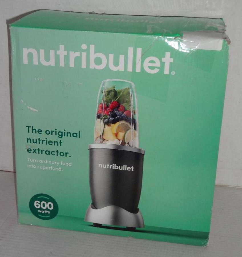 New In Box NutriBullet Personal Blender For Making Smoothies And Shakes,  Super Powerful 600W Motor Quickly And Easily Chops Just About Anything  Including Fruits, Vegetables, And Nuts, 24 Oz. Capacity, Easy To