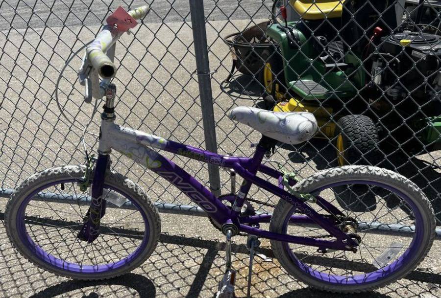 20 Avigo Sheer Fun Purple Bicycle With Hearts And White Seat Coaster And Hand Brakes Appears Intact Tires Hold Air As Is Auction 1BID