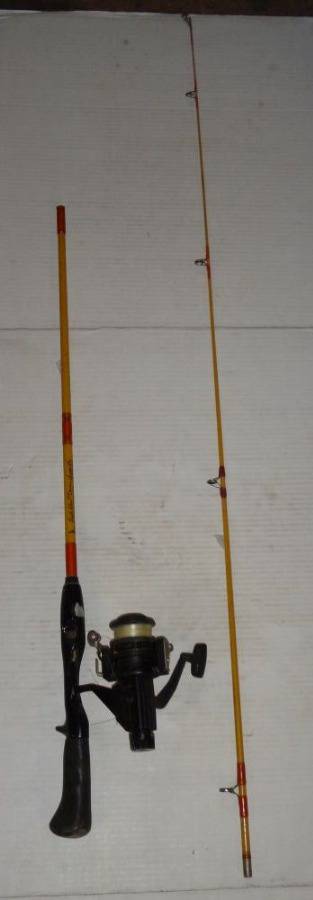 Vintage Mustard Yellow Eagle Claw Fishing Pole, Denco Super II 6 1