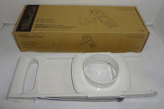 The Pampered Chef Ultimate Mandoline Food Slicer, New In Box and a 1 Qt  Cuisinart Saucepan With Lid, 16W x 3 1/2D x 6H Auction