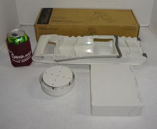 The Pampered Chef Ultimate Mandoline Food Slicer, New In Box and a 1 Qt  Cuisinart Saucepan With Lid, 16W x 3 1/2D x 6H Auction