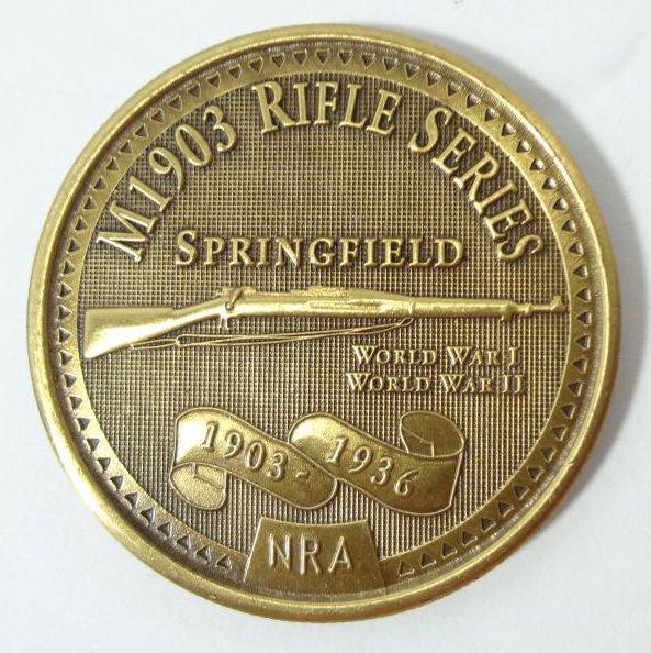 Vintage Commemorative NRA Coin M1903 Rifle Series Springfield 1903