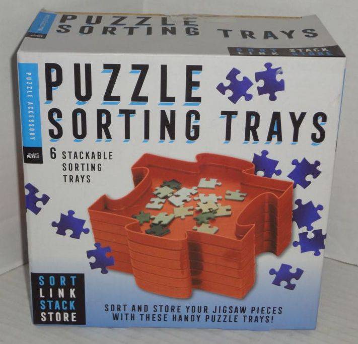 Jigsaw Puzzle Sorting Trays Accessory - Stackable and Linkable