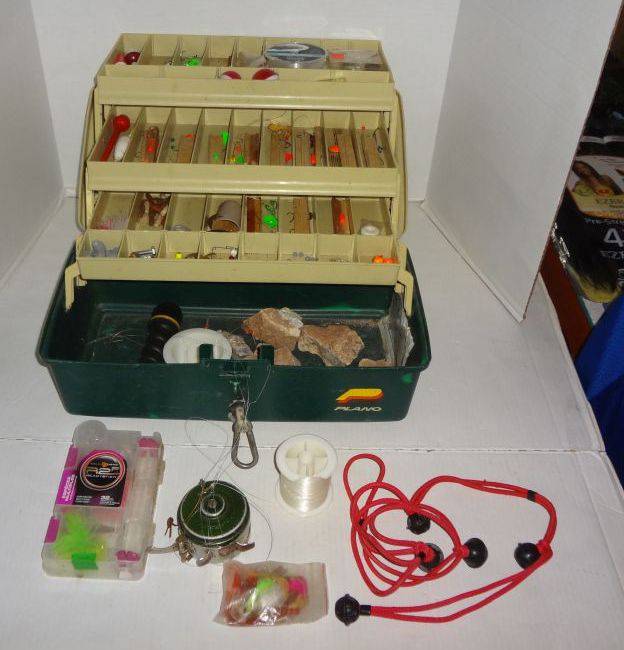 Vintage Plano Fishing Tackle Box, Plastic, With Tackle Included