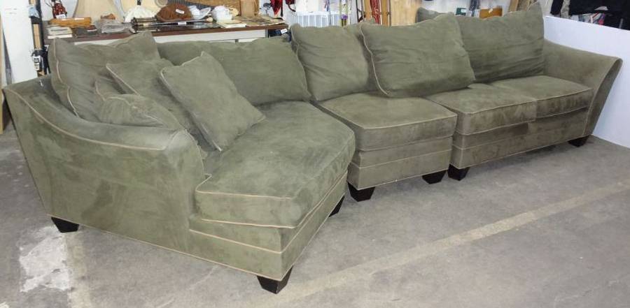 Green microfiber online couch