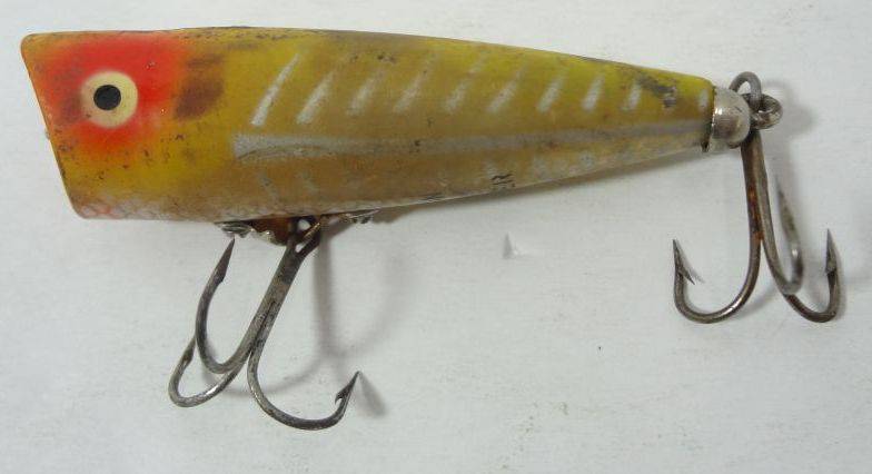 Vintage Heddon Tiny Chugger Spook Topwater Popper Fishing Lure, 2 1/2 Good  Condition Auction