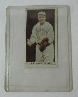 lewis boston 1912 tobacco card 1912 Tobacco Card Lewis Boston NL Good Condition Auction